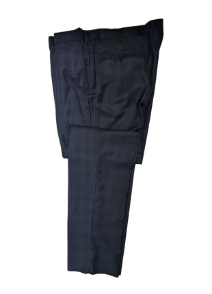 Ermenegildo Zegna Men's Blue Plaid 100% Wool Suit 48R