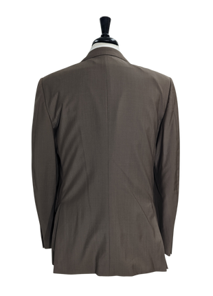 Ermenegildo Zegna Men's Brown Herringbone 100% Wool Suit 42R
