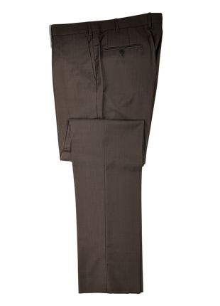 Ermenegildo Zegna Men's Brown Herringbone 100% Wool Suit 42R