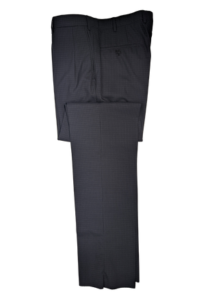 Brioni Navy Check 100% Wool Suit 42R