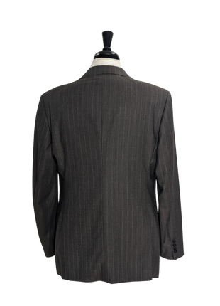Armani Collezioni Charcoal Pinstripe 100% Wool Suit 42R
