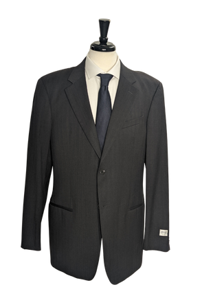 Armani Collezioni Charcoal Pinstripe 100% Wool Suit 42L
