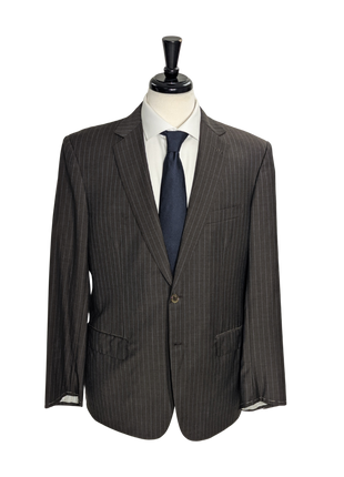 Brioni Charcoal Pinstripe 100% Wool Suit 42R