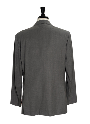 Isaia Solid Gray 100% Wool Suit 44R