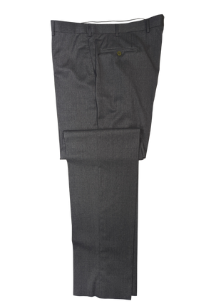 Isaia Solid Gray 100% Wool Suit 44R