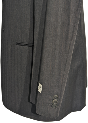 Armani Collezioni Charcoal Pinstripe 100% Wool Suit 42L