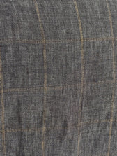 Sartoria Partenopea Men's Blue Windowpane 100% Linen Suit 40R