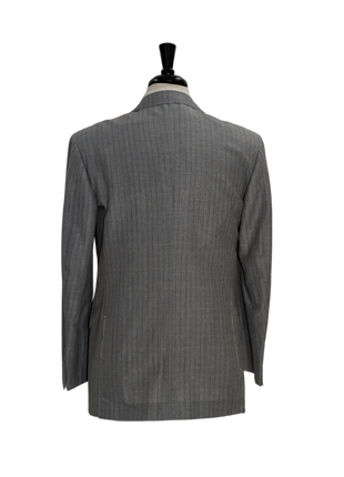 Sartoria Partenopea Men's Blue Pinstripe Linen Blend Suit 40R