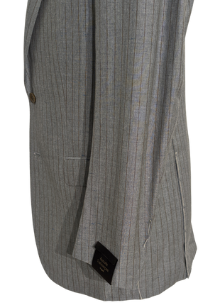 Sartoria Partenopea Men's Blue Pinstripe Linen Blend Suit 40R