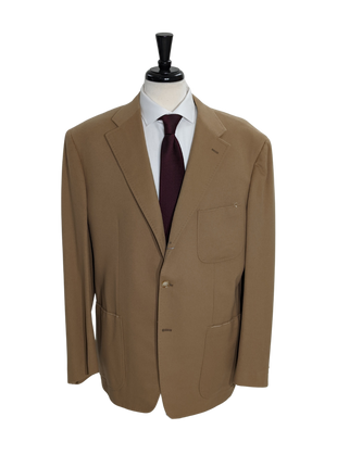Sartoria Partenopea Men's Tan 3-Roll-2 Cashmere Sportcoat 46R