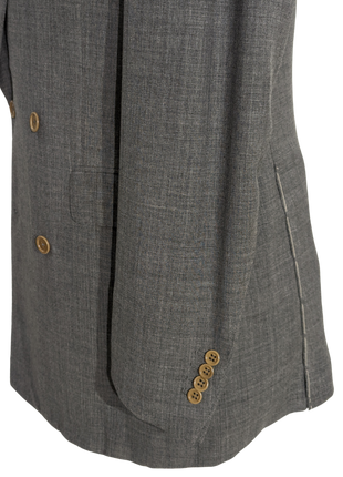 Sartoria Partenopea Men's Gray Double Breasted Suit 38R