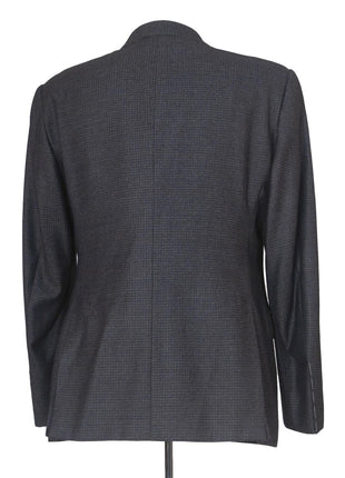 Giorgio Armani Mens Charcoal Gingham Wool Blend 2 Piece Suit