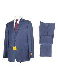 Thumbnail for Hickey Freeman Mens 46L Blue 100% Wool Classic Fit 2 Piece Suit