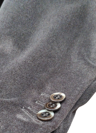 Canali Mens Gray Velvet 42L Slim Fit Cotton Cashmere 2 Piece Suit