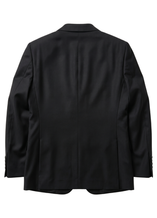 Mazara Mens Solid Black Slim Fit Notch Lapel Wool Cashmere 2-Button Suit