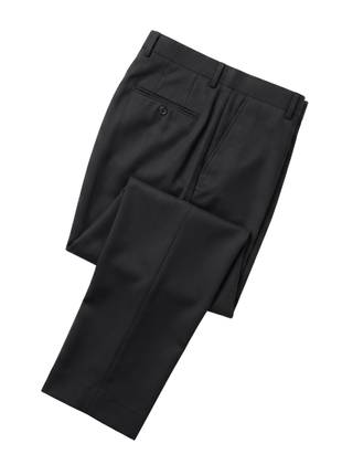 Mazara Mens Solid Black Slim Fit Notch Lapel Wool Cashmere 2-Button Suit
