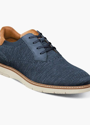 Florsheim Mens Vibe Navy Knit Lace Up Oxford Dress Shoes