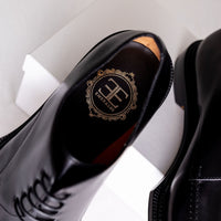 Thumbnail for Emeraldi Boys Black Square Toe Lace-up Oxford Calfskin Leather Italian Dress Shoes