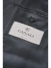 Thumbnail for Canali 1934 Mens Charcoal Gray 42L Drop 7 Modern Fit 100% Wool 2 Piece Suit