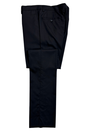 Versace Collection Mens Solid Black Peak Lapel Slim Fit 2-Button Wool Suit - 42R