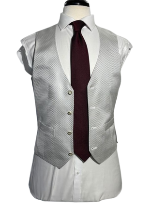 Corneliani Mens Black and White Mixed Pattern Fully-Canvassed Peak Lapel Slim Fit 3-Piece Wool Blend Suit - 36S