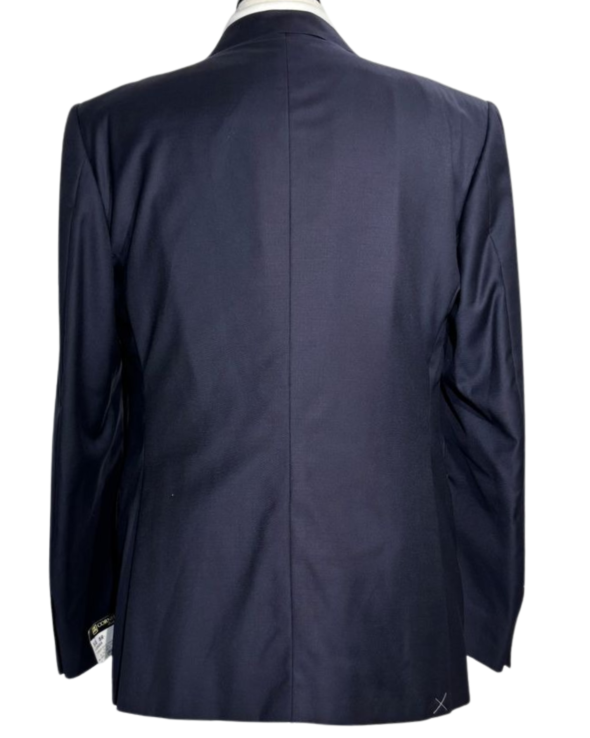 Corneliani Mens Solid Navy Blue Fully-Canvassed Notch Lapel Slim Corneliani Mens Solid Navy Blue Fully-Canvassed Notch Lapel Slim
