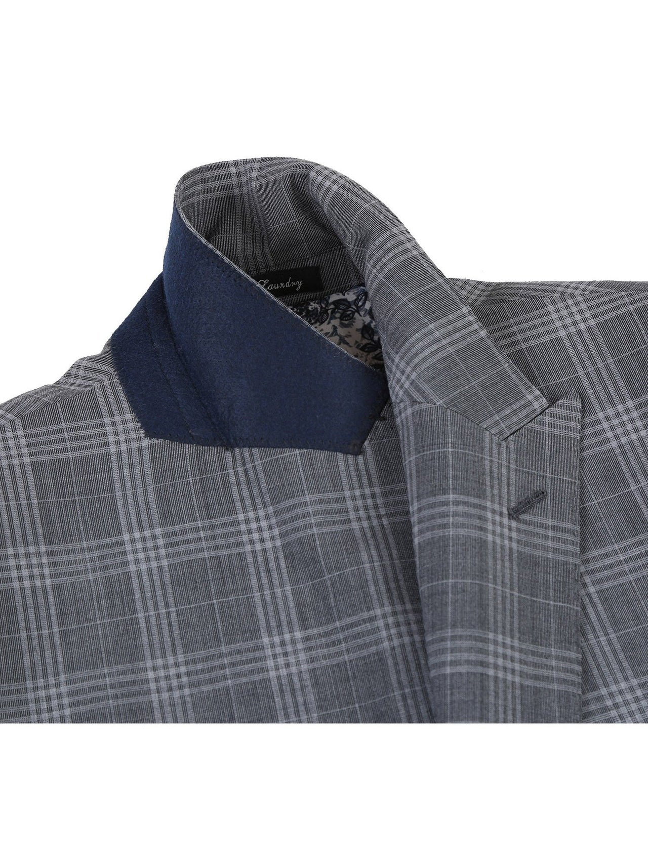 Gray Check Peak Wool Suit