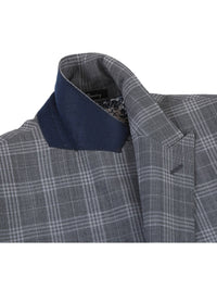 Thumbnail for Gray Check Peak Wool Suit