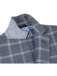 Thumbnail for Gray Plaid Notch Wool Suit