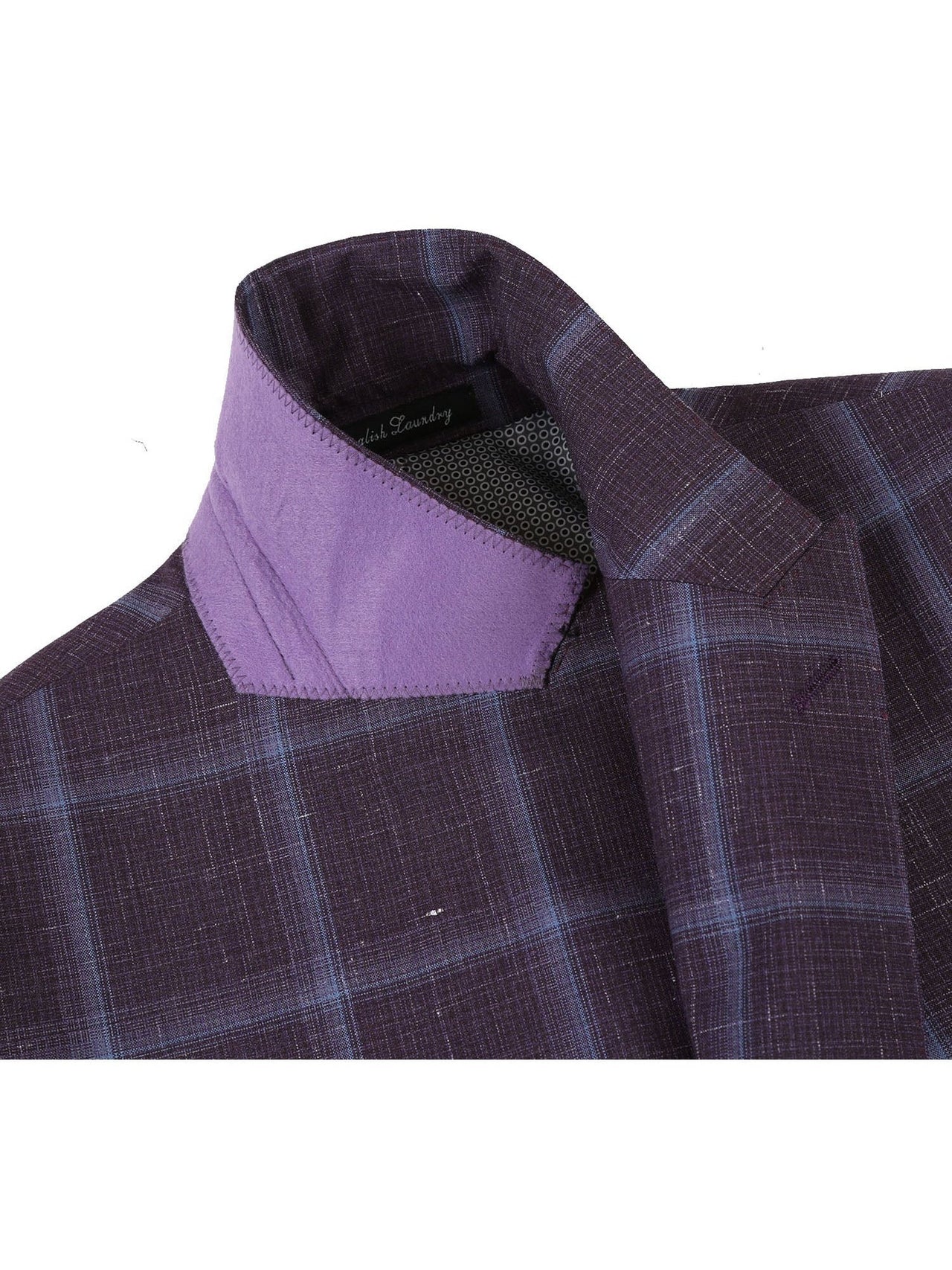 English Laundry Slim Fit Window Pane Check Wool Suit