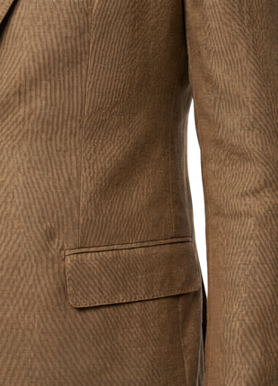 Sartoria Partenopea Camel Brown Textured Notch Lapel Classic Fit 2-Button Suit - 40L