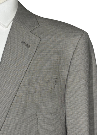 Armani Collezioni Giorgio Light Gray Micro Check Regular Fit Notch Lapels Two Button Suit 42L