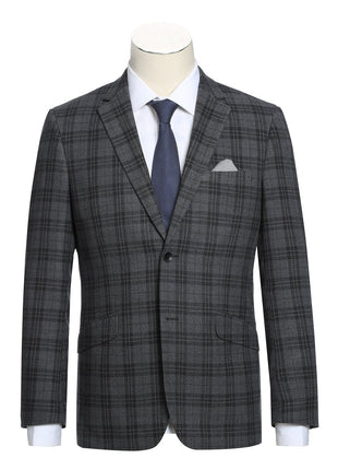 Men's Slim Fit Checked Suits