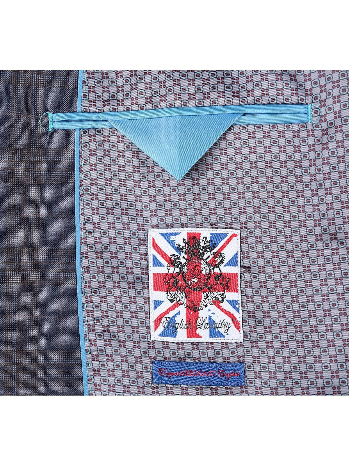 English Laundry Slim Fit Check Notch Lapel Suit