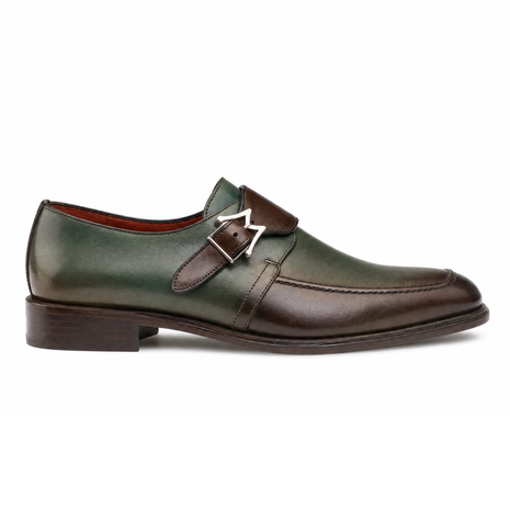 Mezlan Tahoe Monk Strap Shoe in Forest at Nordstrom, Size 9