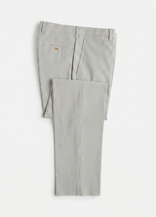 Blujacket Mens Grey Subalpino Cotton Regular Fit Seersucker Suit - The Suit Depot