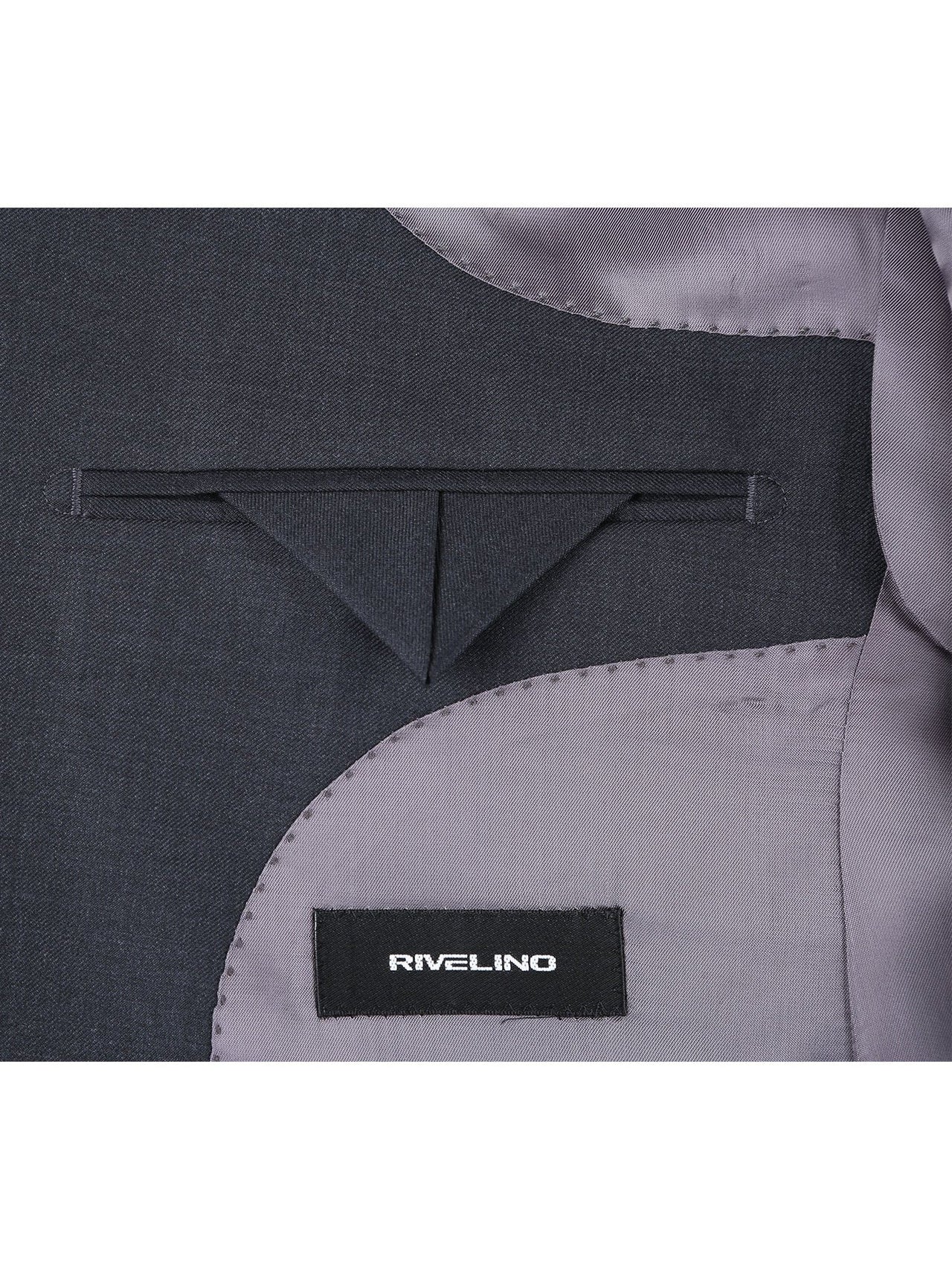 Men's Charcoal Half-Canvas Suit