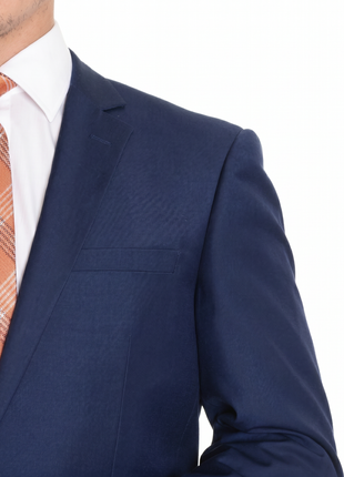 Raphael Regular Fit Solid Blue Two Button Suit - The Suit Depot