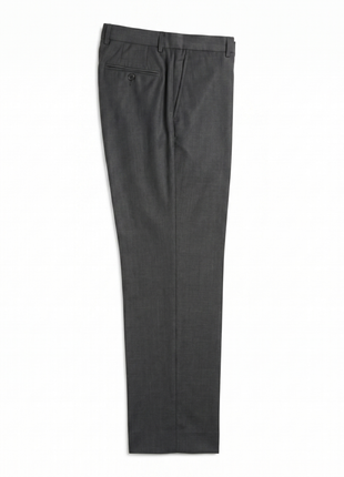 Brunello Cucinelli Mens Charcoal Textured Fully-Canvassed Notch Lapel Classic Fit 3-Button Wool Suit with Ticket Pocket  - 46L