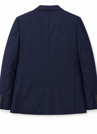 Mazara Mens Solid Navy Classic Fit Peak Lapel Wool Cashmere Blend 2-Button Suit