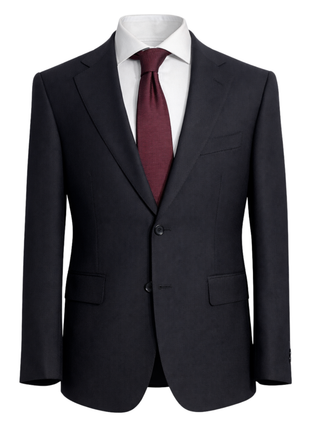 Sartoria Mazara Mens Black Weave Classic Fit Wool 2-Button Blazer Sportcoat