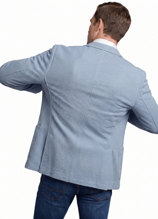 Bergamo Light Blue Technical Weave Slim Fit 4-Way Stretch Air Blazer