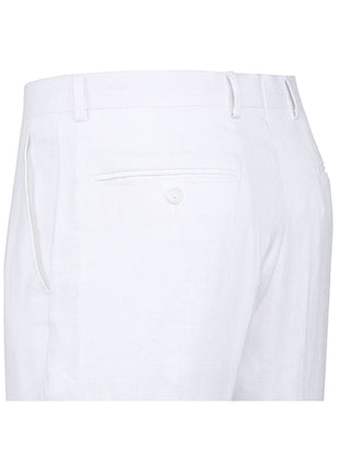 Men's Big & Tall Notch Lapels White Solid Linen Suits