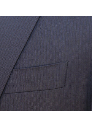 Armani Collezioni G Line Navy Striped Slim Fit 2 Piece Wool Suit 42R