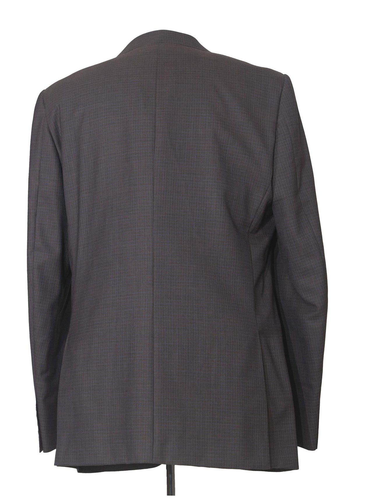 Napoli Mens 44L Brown Check Super 150s 100% Wool Slim Fit 2 Piece Suit