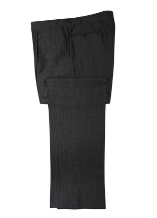 Canali Dark Gray Herringbone Wool Blend 3-Button Suit 48L