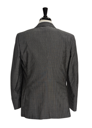 Canali Dark Gray Pinstriped 100% Wool Suit 40R