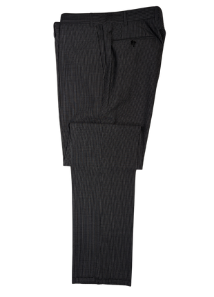 Canali Dark Gray Pinstriped 100% Wool Suit 40R