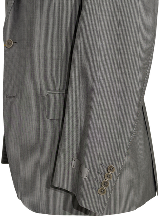 Canali Light Gray Pinstripe Wool Blend Suit 38R