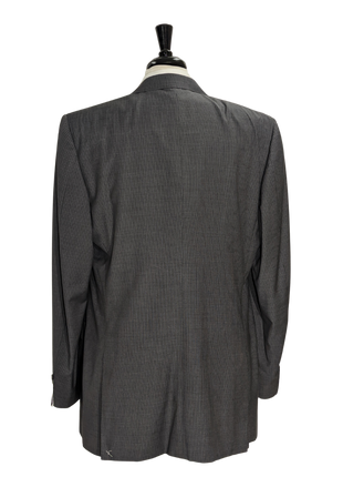 Canali Dark Gray 3-piece Pinstriped 100% Wool Suit 46XL